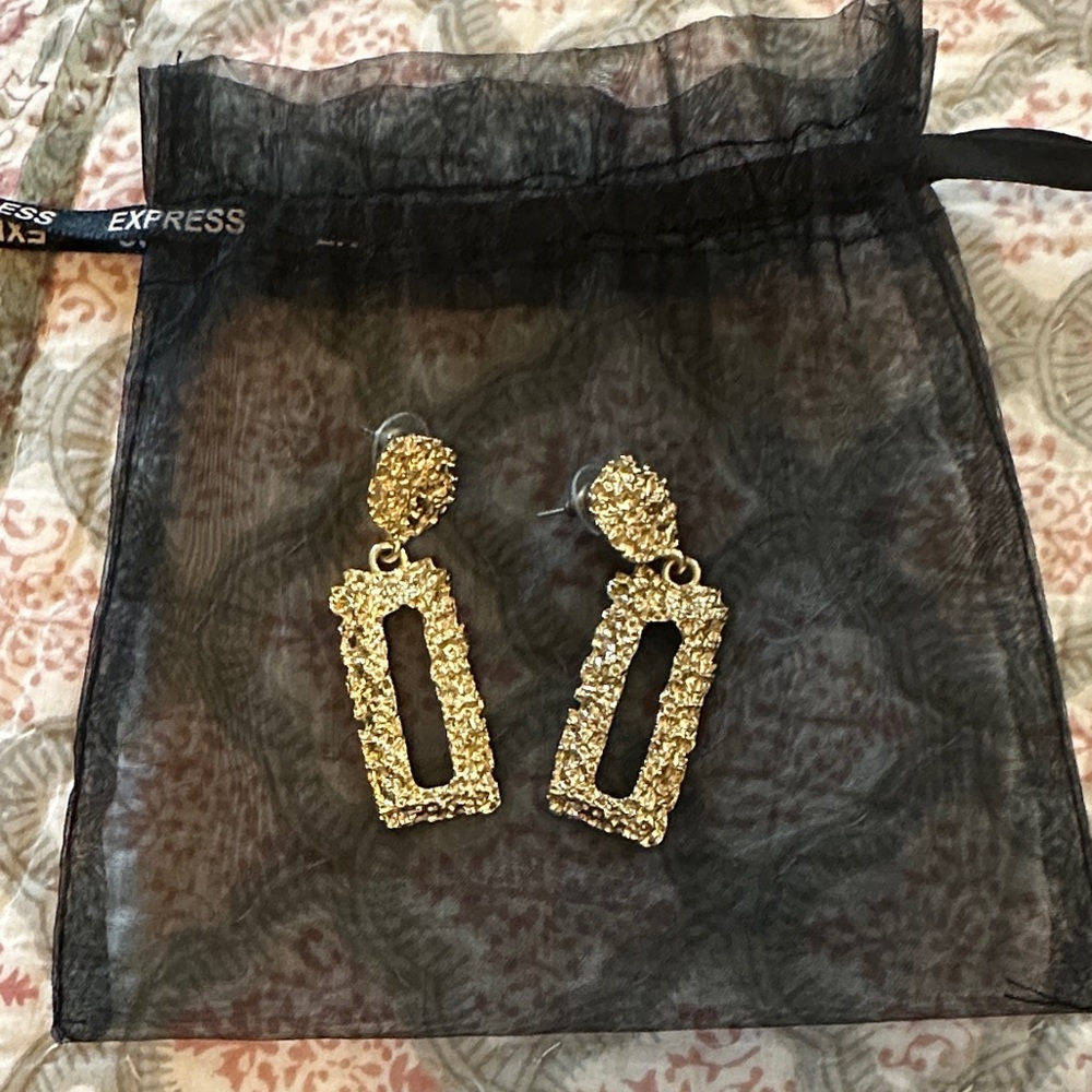 Express Gold Geometric Earrings